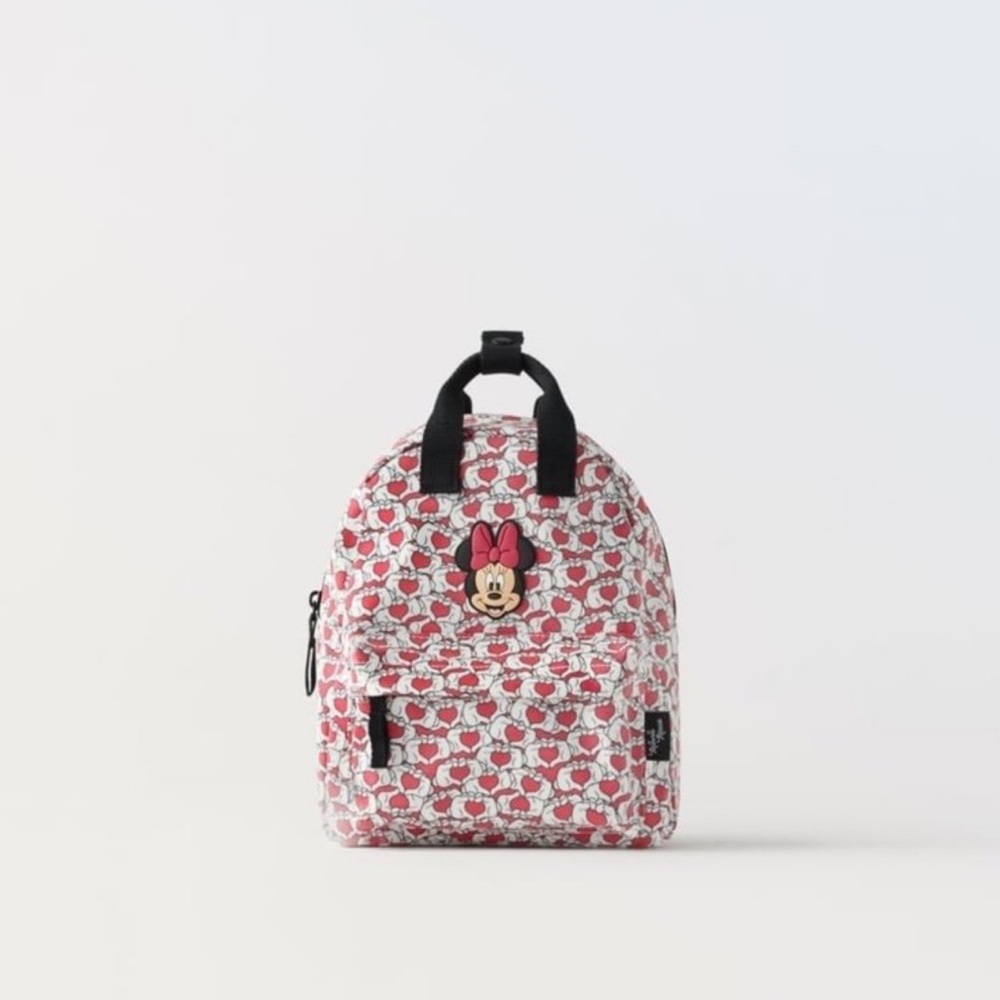 ZARA NWOT Minnie Mouse Disney backpack hearts